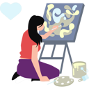 پیش‌نمایش فایل girl-painting-on-board-10991871 از پک مراقبت از خود