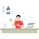 پیش‌نمایش فایل man-brushing-his-teeth-10991873 از پک مراقبت از خود
