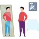 پیش‌نمایش فایل man-looking-at-himself-in-the-mirror-as-fit-person-10991904 از پک مراقبت از خود