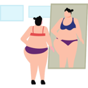 پیش‌نمایش فایل woman-looking-at-herself-in-mirror-to-lose-weight-10991963 از پک مراقبت از خود