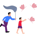 پیش‌نمایش فایل father-and-child-catching-butterflies-with-net-11131996 از پک خانواده