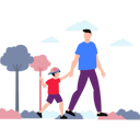 پیش‌نمایش فایل father-and-child-walking-in-park-11132032 از پک خانواده