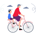 پیش‌نمایش فایل father-cycling-with-child-11132022 از پک خانواده