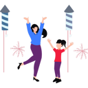 پیش‌نمایش فایل mother-and-daughter-enjoying-fireworks-festival-11132126 از پک خانواده