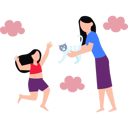 پیش‌نمایش فایل mother-and-girl-playing-with-cat-11132166 از پک خانواده