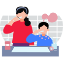 پیش‌نمایش فایل mother-and-kid-brushing-their-teeth-11132171 از پک خانواده