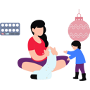 پیش‌نمایش فایل mother-knitting-for-kid-11132035 از پک خانواده