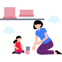 پیش‌نمایش فایل mother-playing-with-blocks-11132170 از پک خانواده