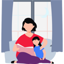 پیش‌نمایش فایل mother-telling-story-to-daughter-from-story-book-11132135 از پک خانواده