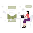 پیش‌نمایش فایل employee-sends-promotional-emails-to-clients-11131867 از پک کسب‌وکار دیجیتال