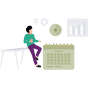 پیش‌نمایش فایل employee-sets-up-business-schedule-11131809 از پک کسب‌وکار دیجیتال