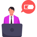 پیش‌نمایش فایل businessman-works-on-laptop-with-low-battery-10962223 از پک بدون ارتباط