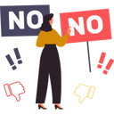 پیش‌نمایش فایل employee-points-at-no-sign-board-10962216 از پک بدون ارتباط
