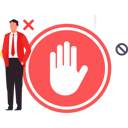 پیش‌نمایش فایل employee-shows-stop-sign-10962193 از پک بدون ارتباط