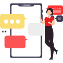 پیش‌نمایش فایل girl-is-talking-about-bubble-chat-on-mobile-10962212 از پک بدون ارتباط