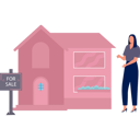 پیش‌نمایش فایل female-is-showing-the-house-for-sale-10983325 از پک اجاره خانه آنلاین