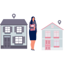 پیش‌نمایش فایل female-stands-between-houses-of-estate-10983337 از پک اجاره خانه آنلاین