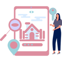 پیش‌نمایش فایل girl-is-showing-house-for-sale-online-10983344 از پک اجاره خانه آنلاین