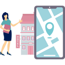 پیش‌نمایش فایل girl-is-showing-location-pin-on-mobile-10983277 از پک اجاره خانه آنلاین