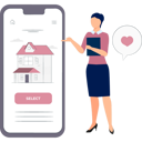 پیش‌نمایش فایل girl-is-talking-about-choosing-a-house-10983361 از پک اجاره خانه آنلاین