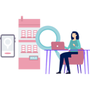 پیش‌نمایش فایل girl-is-using-laptop-to-sell-house-10983298 از پک اجاره خانه آنلاین