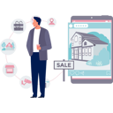 پیش‌نمایش فایل man-finds-new-home-on-phone-10983335 از پک اجاره خانه آنلاین