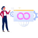 پیش‌نمایش فایل girl-is-showing-devops-on-web-page-11131724 از پک دووپس (توسعه و عملیات)