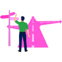 پیش‌نمایش فایل boy-is-pointing-at-direction-board-11221596 از پک خستگی تصمیم‌گیری