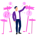 پیش‌نمایش فایل boy-is-showing-different-signs-boards-11221637 از پک خستگی تصمیم‌گیری
