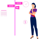 پیش‌نمایش فایل girl-is-thinking-about-direction-boards-11221593 از پک خستگی تصمیم‌گیری