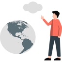 پیش‌نمایش فایل man-pointing-to-earth-globe-11260111 از پک طراحی آزاد هندی