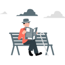 پیش‌نمایش فایل man-sitting-outside-reading-newspaper-11260106 از پک طراحی آزاد هندی