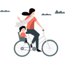 پیش‌نمایش فایل mother-riding-bicycle-with-kid-11260096 از پک طراحی آزاد هندی