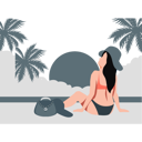 پیش‌نمایش فایل woman-sitting-on-beach-for-vacation-11260013 از پک طراحی آزاد هندی