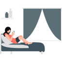 پیش‌نمایش فایل woman-using-mobile-phone-in-her-bedroom-11260007 از پک طراحی آزاد هندی