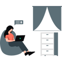 پیش‌نمایش فایل woman-working-online-on-laptop-11259985 از پک طراحی آزاد هندی