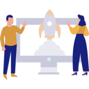 پیش‌نمایش فایل businessman-and-woman-talking-about-startup-rocket-on-monitor-11171754 از پک استارتاپ