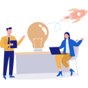 پیش‌نمایش فایل girl-telling-man-about-business-ideas-11171728 از پک استارتاپ