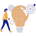پیش‌نمایش فایل businesswoman-shares-creative-ideas-11150308 از پک اینفوگرافیک