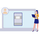 پیش‌نمایش فایل girl-is-working-on-digital-contact-form-11150253 از پک منابع انسانی