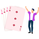 پیش‌نمایش فایل boy-is-happy-after-winning-game-in-a-casino-11155981 از پک بازی ورق