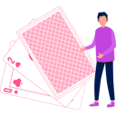 پیش‌نمایش فایل boy-is-showing-the-poker-cards-11155970 از پک بازی ورق