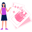 پیش‌نمایش فایل girl-is-pointing-at-the-gambling-cards-11155969 از پک بازی ورق