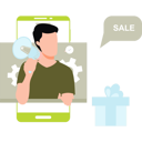 پیش‌نمایش فایل boy-is-advertising-for-online-shopping-11155630 از پک تبلیغات