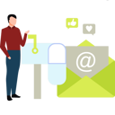 پیش‌نمایش فایل boy-is-pointing-at-the-advertising-email-11155659 از پک تبلیغات