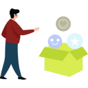 پیش‌نمایش فایل boy-is-pointing-at-the-reviews-box-11155631 از پک تبلیغات
