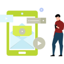 پیش‌نمایش فایل boy-is-sending-video-email-11155728 از پک تبلیغات