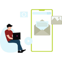 پیش‌نمایش فایل employee-sends-email-to-clients-11155735 از پک تبلیغات