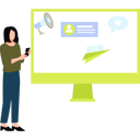 پیش‌نمایش فایل employee-sends-emails-to-her-clients-11155697 از پک تبلیغات