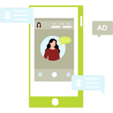 پیش‌نمایش فایل girl-is-doing-online-chat-11155713 از پک تبلیغات